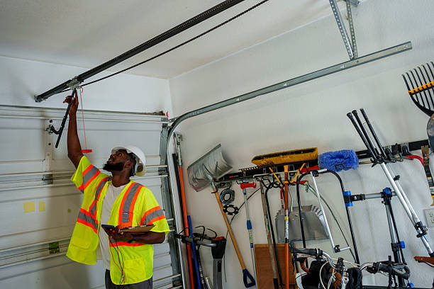 Professional Garage Door Installation technician working in North Lewisburg, OH